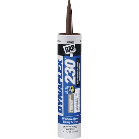 Dap DYNAFLEX 230 10.1 Oz. 100% Waterproof Window, Door, Siding & Trim Elastomeric Sealant, Brown 18418